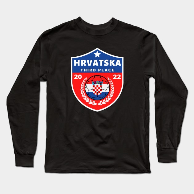 Hrvatska Third Place Long Sleeve T-Shirt by footballomatic